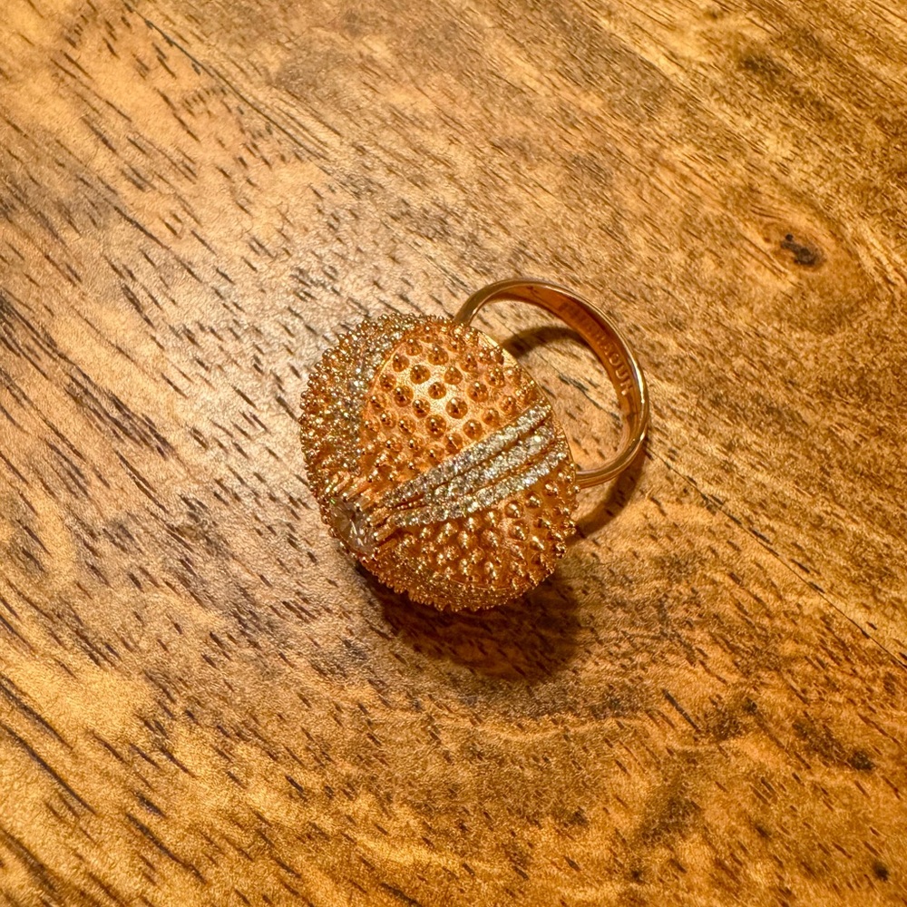 Pharaoun Pink Sea Urchin Cocktail Ring | NEW - Picture 6 of 8